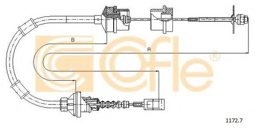 Cablu ambreiaj PEUGEOT BOXER bus (244, Z) (2001 - 2016) COFLE 1172.7 piesa NOUA