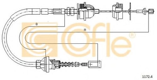 Cablu ambreiaj PEUGEOT BOXER bus (244, Z) (2001 - 2016) COFLE 1172.4 piesa NOUA