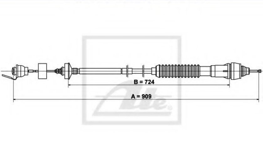 Cablu ambreiaj PEUGEOT PARTNER caroserie (5) (1996 - 2012) ATE 24.3728-0850.2 piesa NOUA