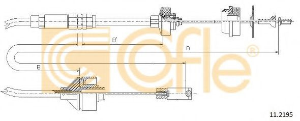 Cablu ambreiaj PEUGEOT PARTNER combispace (5F) (1996 - 2012) COFLE 11.2195 piesa NOUA