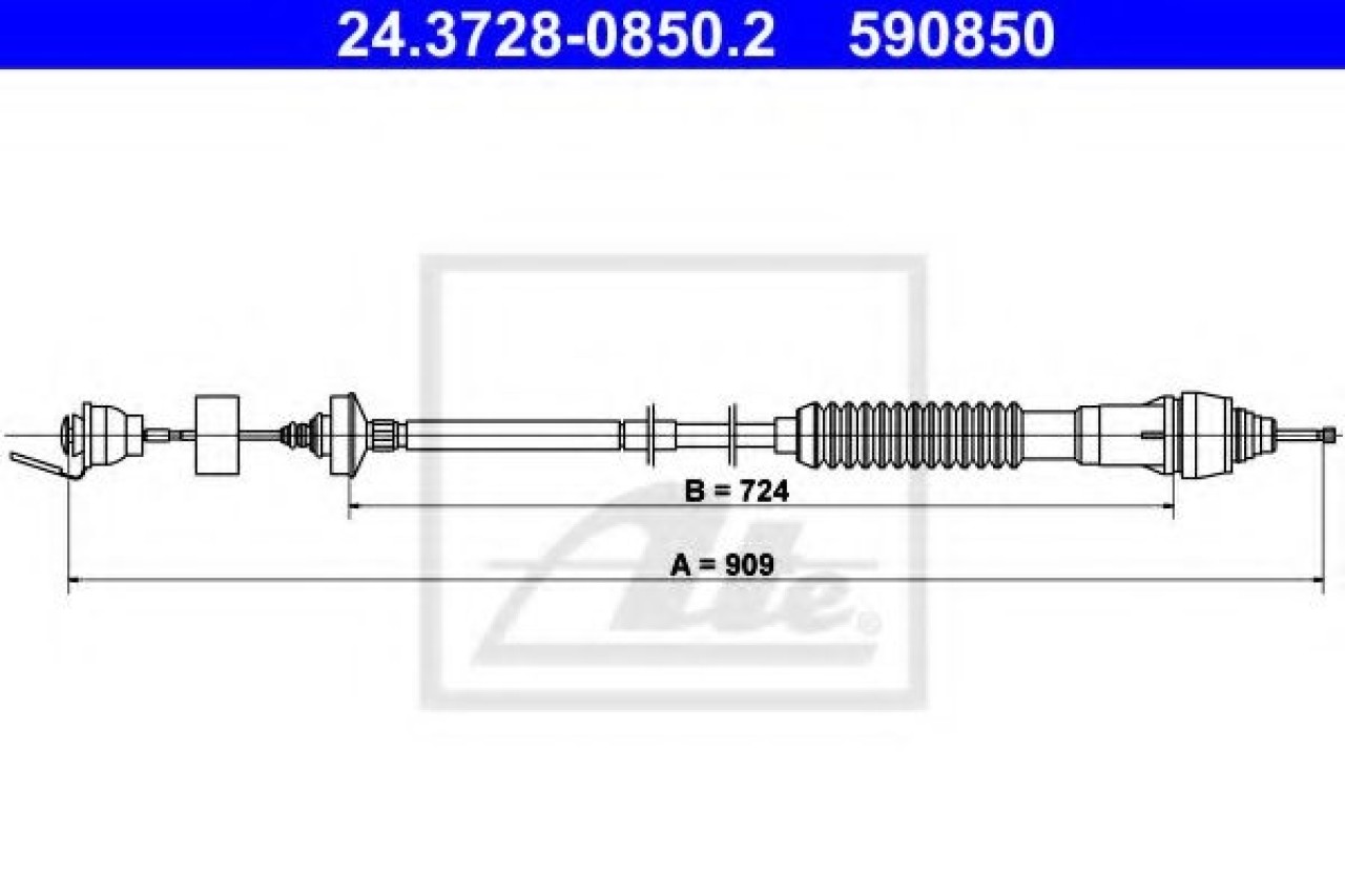 Cablu ambreiaj PEUGEOT PARTNER combispace (5F) (1996 - 2012) ATE 24.3728-0850.2 piesa NOUA