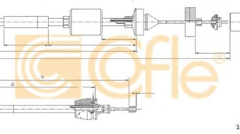 Cablu ambreiaj RENAULT CLIO II (BB0/1/2, CB0/1/2) (1998 - 2005) COFLE 10.2844 piesa NOUA