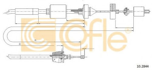 Cablu ambreiaj RENAULT CLIO II (BB0/1/2, CB0/1/2) (1998 - 2005) COFLE 10.2844 piesa NOUA