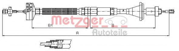 Cablu ambreiaj RENAULT ESPACE III (JE0) (1996 - 2002) METZGER 11.2913 piesa NOUA