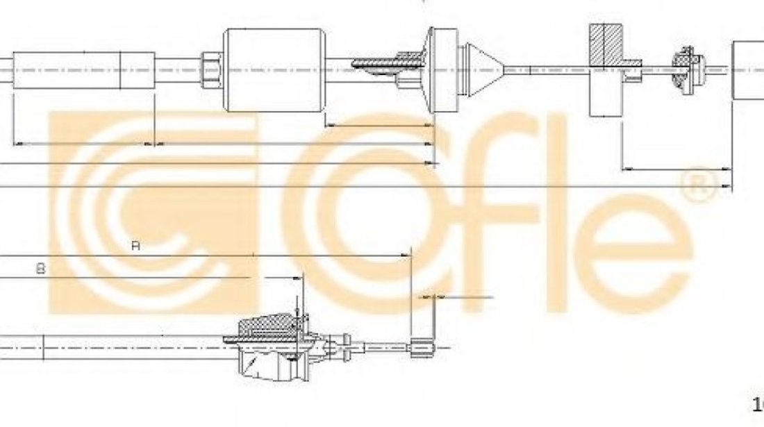 Cablu ambreiaj RENAULT KANGOO Express (FC0/1) (1997 - 2007) COFLE 10.2844 piesa NOUA