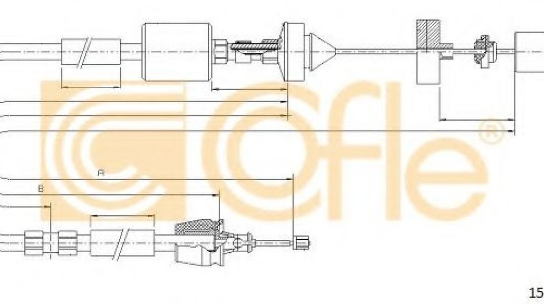 Cablu ambreiaj RENAULT KANGOO Express (FC0/1) (1997 - 2007) COFLE 15.3213 piesa NOUA