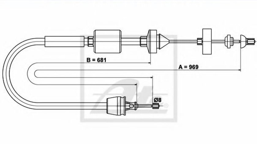 Cablu ambreiaj RENAULT KANGOO (KC0/1) (1997 - 2007) ATE 24.3728-1016.2 piesa NOUA