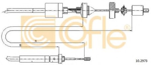 Cablu ambreiaj RENAULT MEGANE I Break (KA0/1) (1999 - 2003) COFLE 10.2973 piesa NOUA