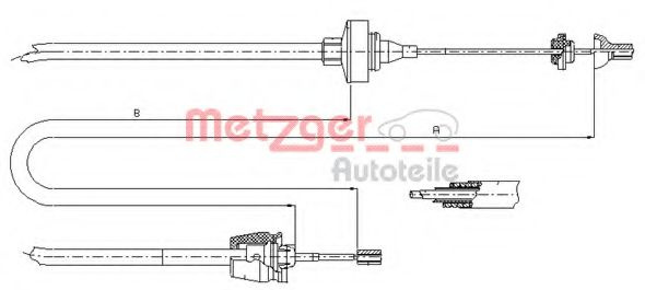 Cablu ambreiaj RENAULT TWINGO I (C06) (1993 - 2012) METZGER 10.2372 piesa NOUA