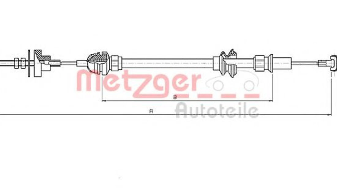 Cablu ambreiaj SEAT CORDOBA (6K1, 6K2) (1993 - 1999) METZGER 19.208E piesa NOUA