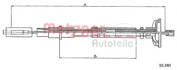 Cablu ambreiaj SEAT TOLEDO I (1L) (1991 - 1999) METZGER 10.340 piesa NOUA