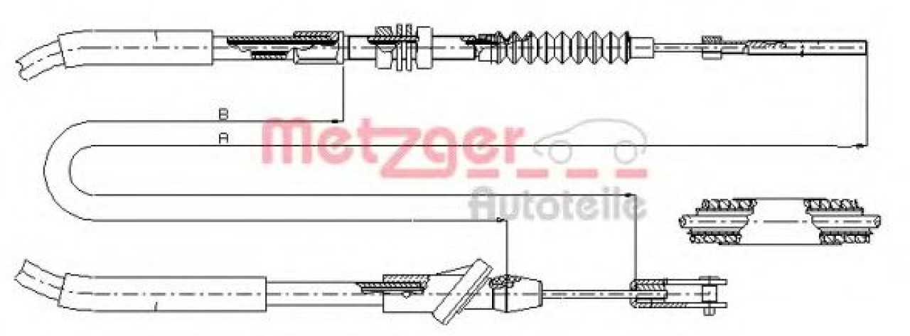 Cablu ambreiaj SUZUKI VITARA (ET, TA) (1988 - 1998) METZGER 18.6103 piesa NOUA
