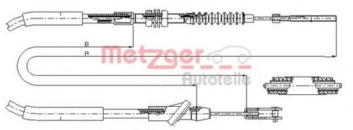 Cablu ambreiaj SUZUKI VITARA (ET, TA) (1988 - 1998) METZGER 18.6103 piesa NOUA