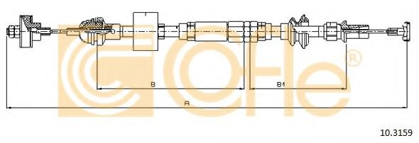 Cablu ambreiaj VW CADDY II Combi (9K9B) (1995 - 2004) COFLE 10.3159 piesa NOUA