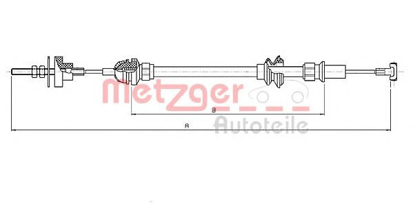 Cablu ambreiaj VW CADDY II Pick-up (9U7) (1996 - 2000) METZGER 19.208E piesa NOUA