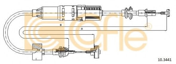 Cablu ambreiaj VW CADDY II Pick-up (9U7) (1996 - 2000) COFLE 10.3441 piesa NOUA