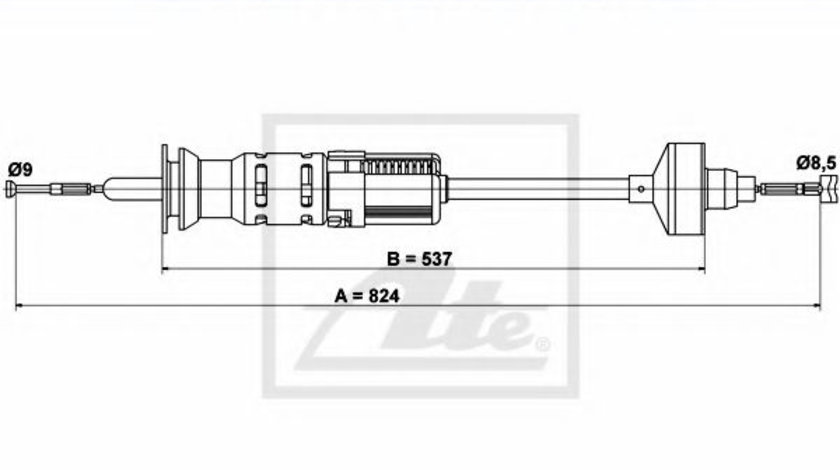 Cablu ambreiaj VW GOLF III (1H1) (1991 - 1998) ATE 24.3728-0127.2 piesa NOUA