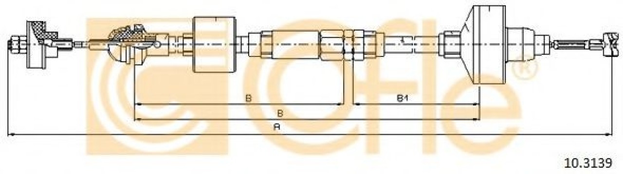Cablu ambreiaj VW GOLF III Variant (1H5) (1993 - 1999) COFLE 10.3139 piesa NOUA