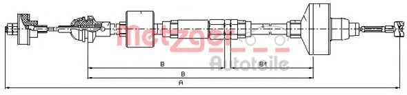 Cablu ambreiaj VW VENTO (1H2) (1991 - 1998) METZGER 10.3139 piesa NOUA