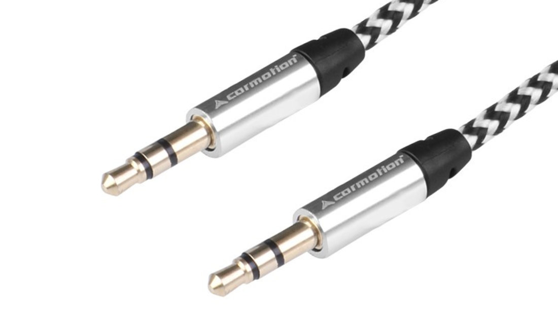 Cablu Audio 300 Cm, Microfibră împletită, Jack&gt; Jack (aux 3.5mm) Carmotion 86558