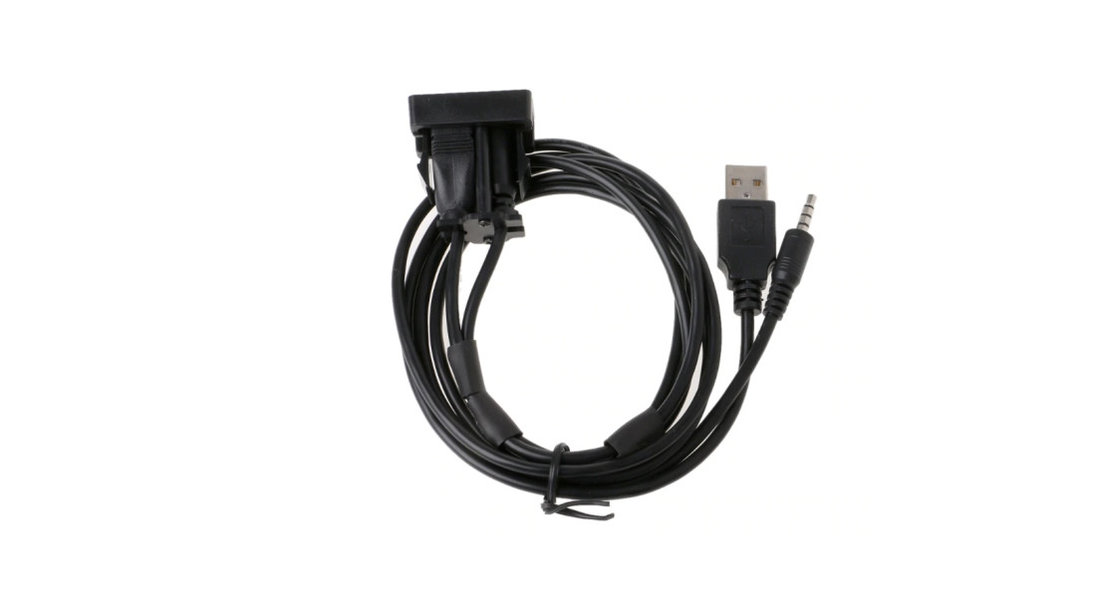 Cablu Auxiliar Universal cu port USB si Jack 3.5mm cu prindere in bord