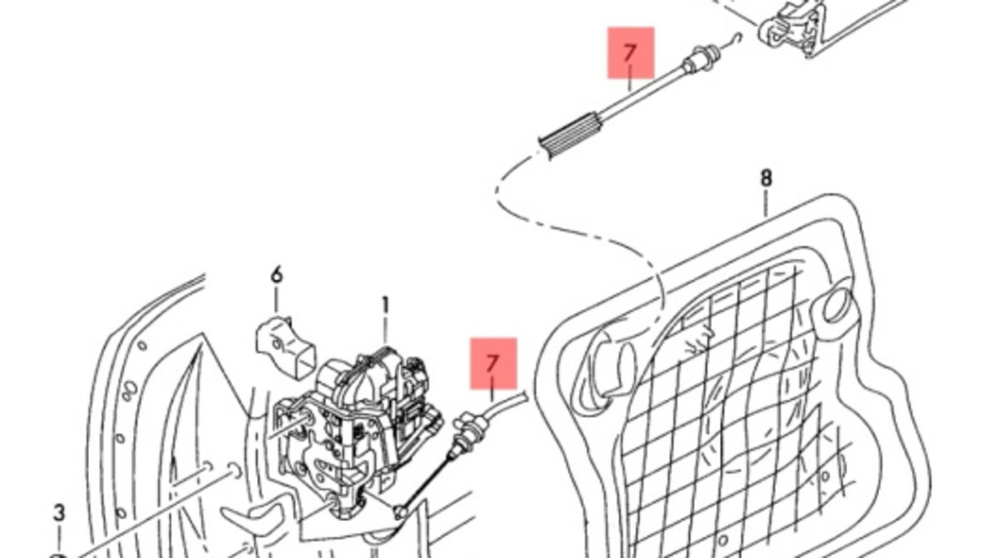 Cablu broasca usa stanga Audi A5 (8T3) Sportback Coupe 2009 OEM 8T0837085