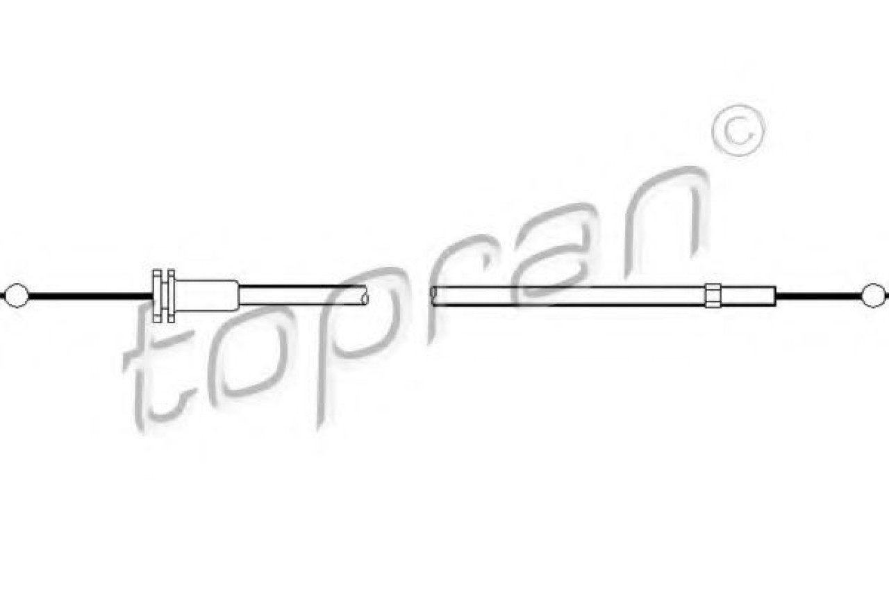 Cablu, capota motor VW PASSAT (3A2, 35I) (1988 - 1997) TOPRAN 103 541 piesa NOUA
