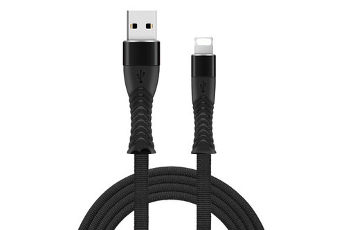 CABLU DATE INCARCARE FISH USB LA LIGHTNING 1M 2.4A NEGRU ⭐⭐⭐⭐⭐