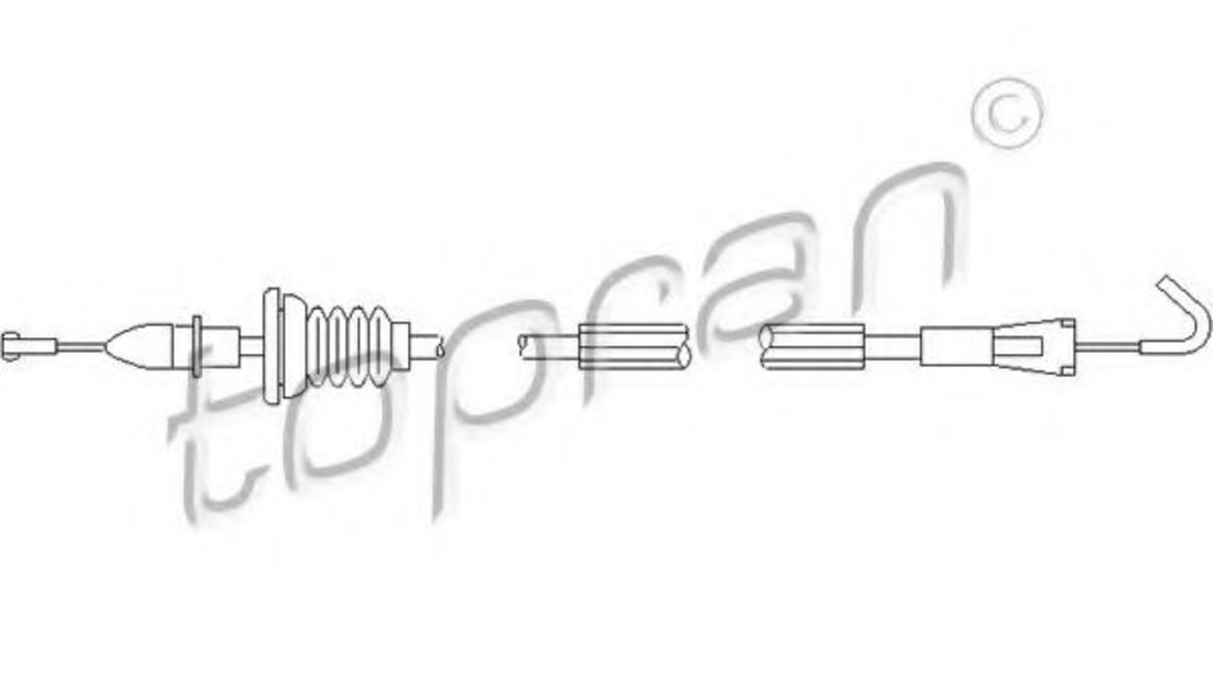 Cablu, deblocare usi VW BORA (1J2) (1998 - 2005) TOPRAN 109 906 piesa NOUA
