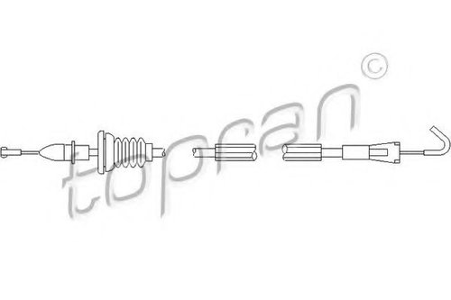Cablu, deblocare usi VW BORA (1J2) (1998 - 2005) TOPRAN 109 906 piesa NOUA