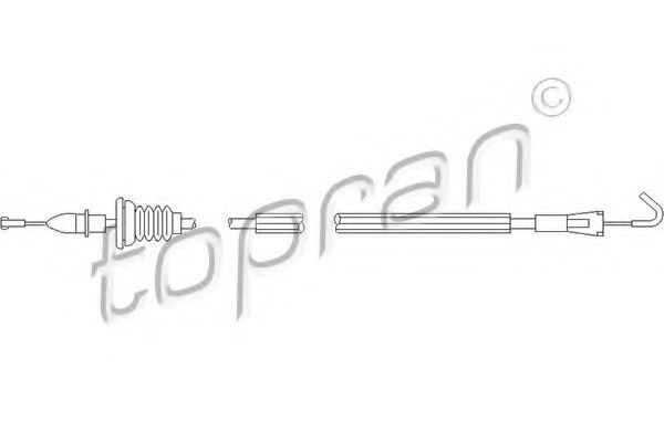 Cablu, deblocare usi VW GOLF IV (1J1) (1997 - 2005) TOPRAN 109 905 piesa NOUA