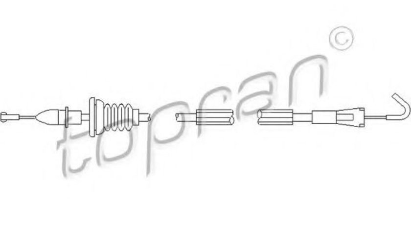 Cablu, deblocare usi VW GOLF IV Variant (1J5) (1999 - 2006) TOPRAN 109 906 piesa NOUA