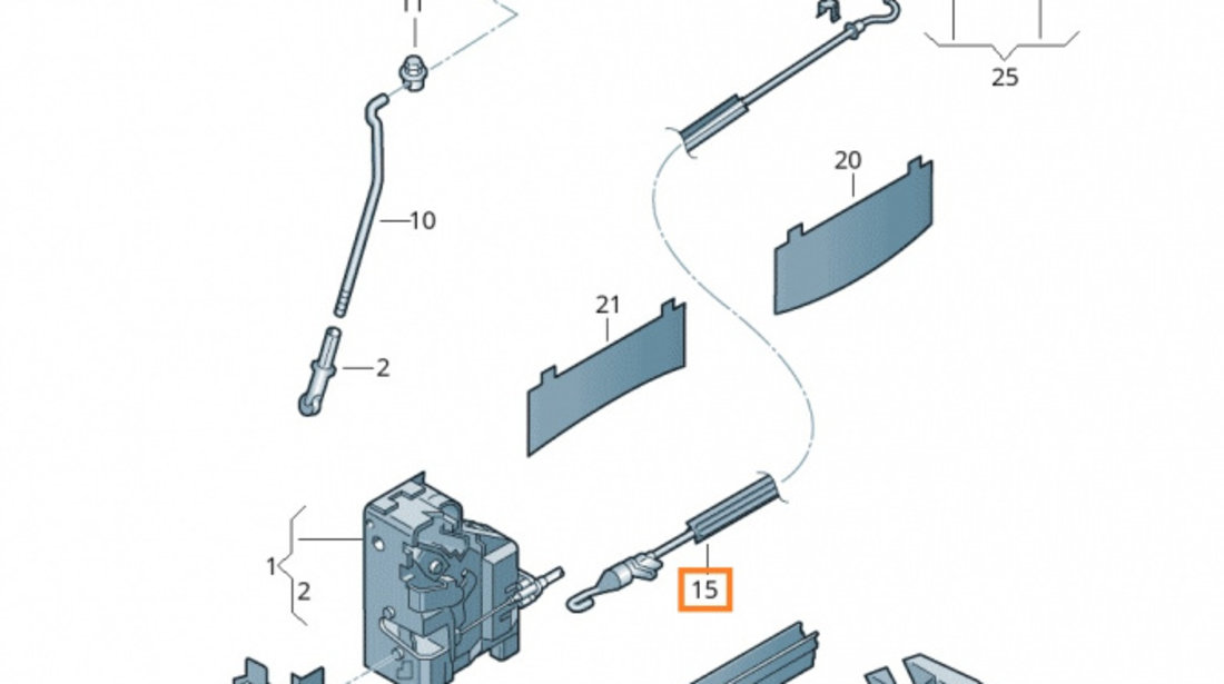 Cablu Deschidere Usa Fata Dreapta / Stanga Din Interior Topran Audi A4 B7 2004-2008 118 407