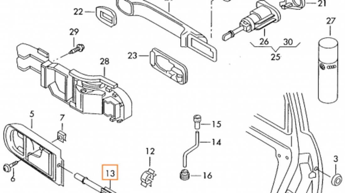 Cablu Deschidere Usa Fata Topran Skoda Superb 1 2001-2008 109 450