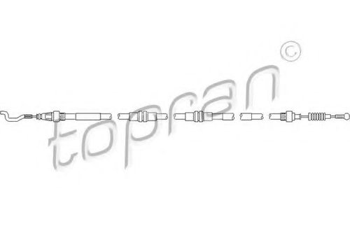 Cablu, frana de lucru VW TRANSPORTER V bus (7HB, 7HJ, 7EB, 7EJ, 7EF, 7EG, 7HF, 7EC) (2003 - 2016) TO...