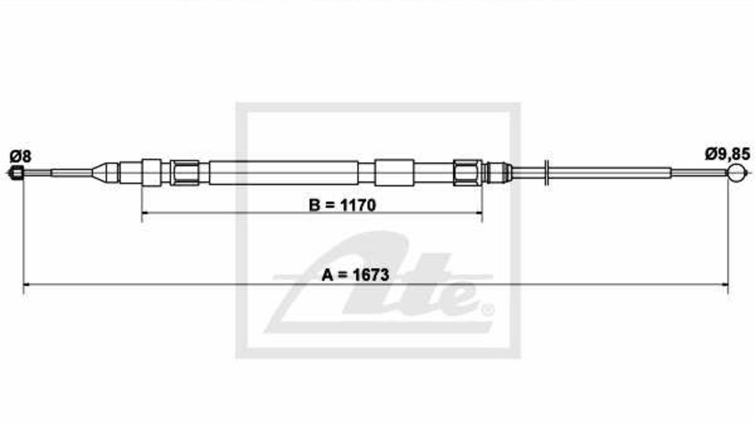 Cablu Frana De Mana Ate Bmw Seria 5 E60 2003-2010 24.3727-0237.2