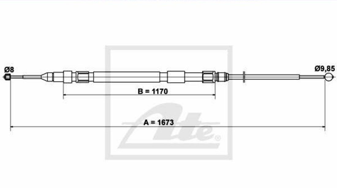 Cablu Frana De Mana Ate Bmw Seria 5 E60 2003-2010 24.3727-0237.2