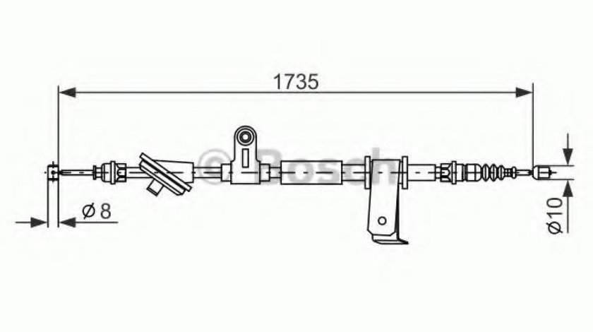 Cablu frana de mana / parcare ALFA ROMEO 159 (939) (2005 - 2011) BOSCH 1 987 477 112 produs NOU