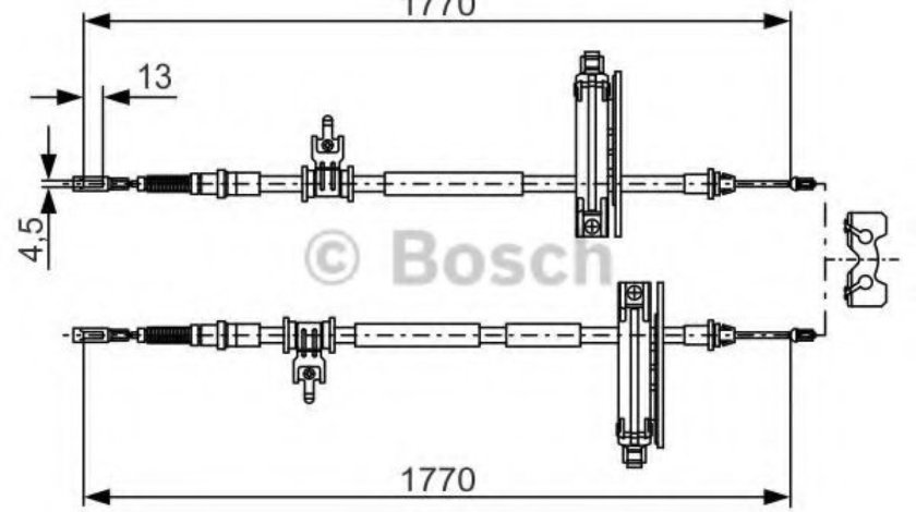 Cablu frana de mana / parcare FORD FOCUS Combi (DNW) (1999 - 2007) BOSCH 1 987 477 931 - produs NOU
