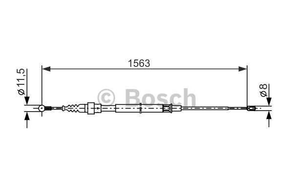 Cablu, frana de parcare (1987477891 BOSCH)