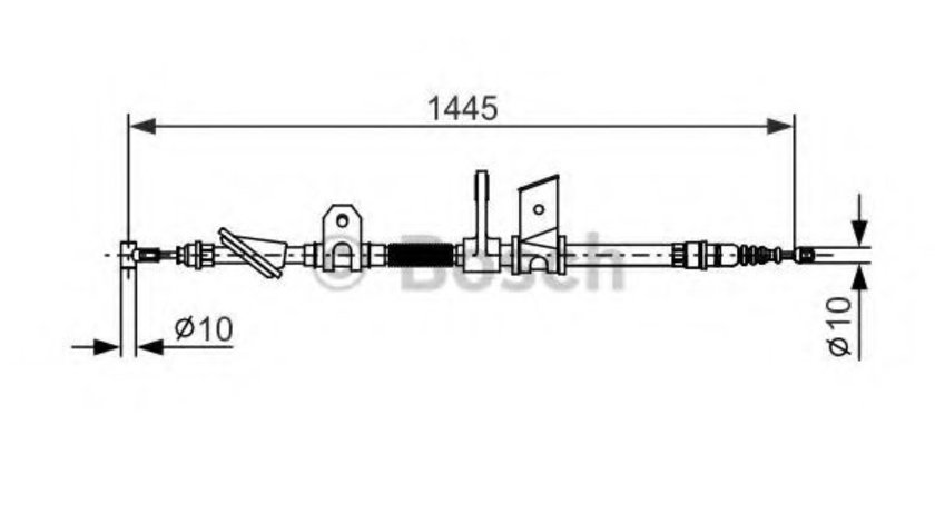 Cablu, frana de parcare ALFA ROMEO 166 (936) (1998 - 2007) BOSCH 1 987 477 623 piesa NOUA