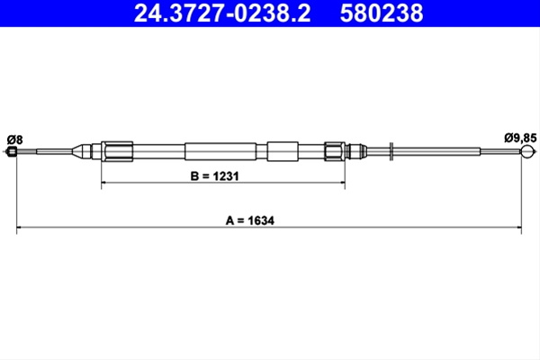 Cablu, Frana De Parcare Ate Bmw 24.3727-0238.2