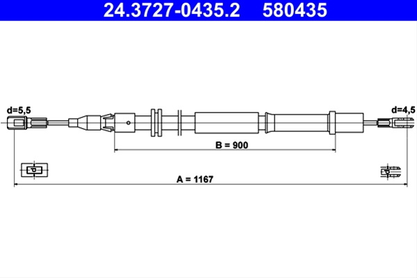 Cablu, Frana De Parcare Ate Mercedes-Benz 24.3727-0435.2