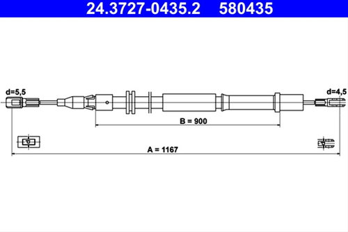 Cablu, Frana De Parcare Ate Mercedes-Benz 24.3727-0435.2