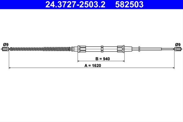 Cablu, Frana De Parcare Ate Skoda 24.3727-2503.2