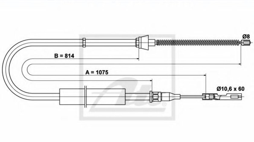 Cablu, frana de parcare AUDI A2 (8Z0) (2000 - 2005) ATE 24.3727-0100.2 piesa NOUA