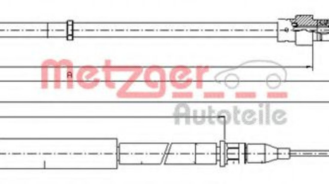 Cablu, frana de parcare AUDI A2 (8Z0) (2000 - 2005) METZGER 10.7513 piesa NOUA