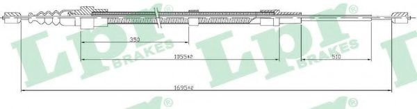 Cablu, frana de parcare AUDI A3 (8L1) (1996 - 2003) LPR C0952B piesa NOUA