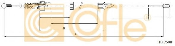 Cablu, frana de parcare AUDI A3 (8L1) (1996 - 2003) COFLE 10.7508 piesa NOUA