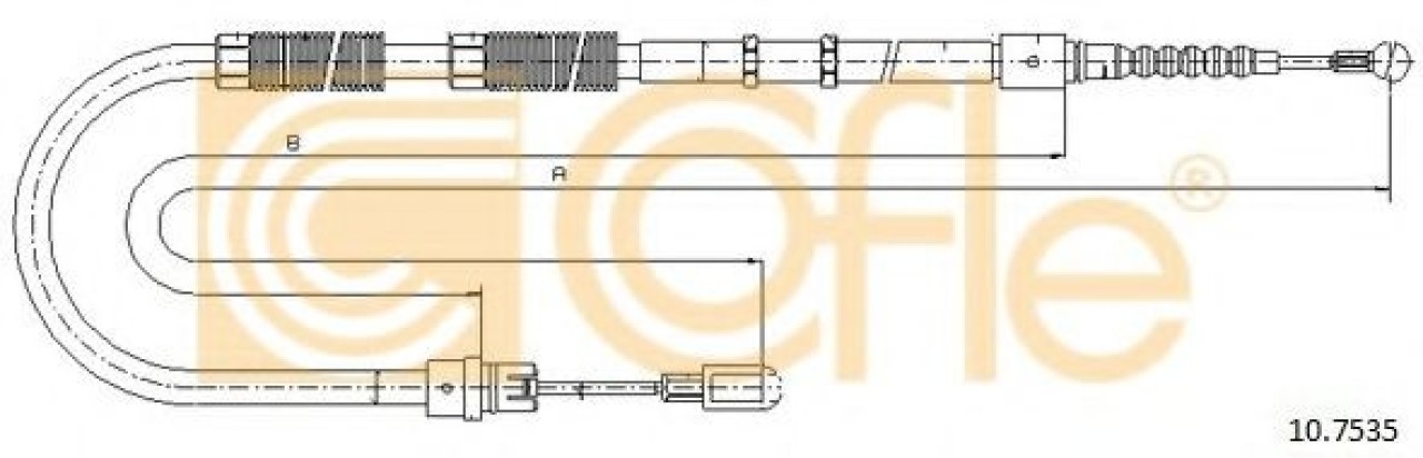 Cablu, frana de parcare AUDI A4 (8EC, B7) (2004 - 2008) COFLE 10.7535 piesa NOUA